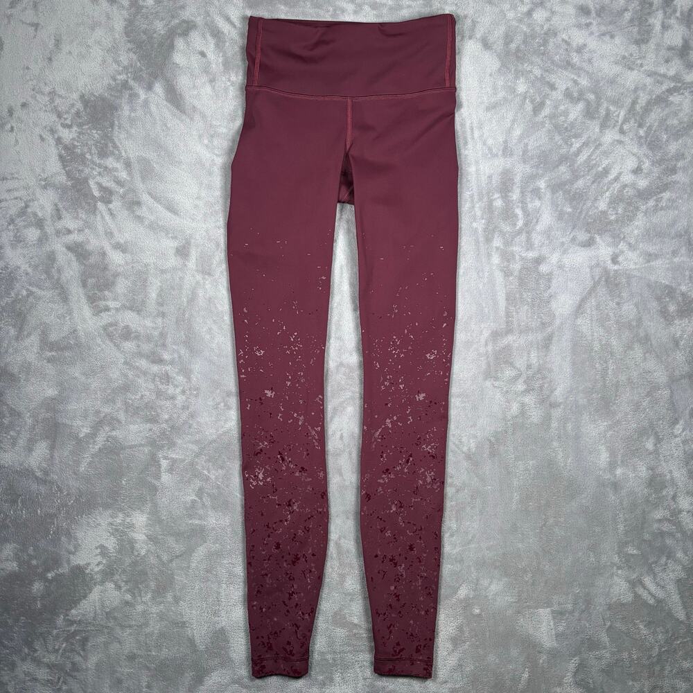 Lululemon Speed Up Tight 28” Reflective Burgundy Red Size 2